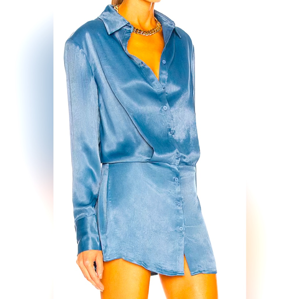 Atior. The Eira Shirt Dress, Stargazer Blue, Size Small